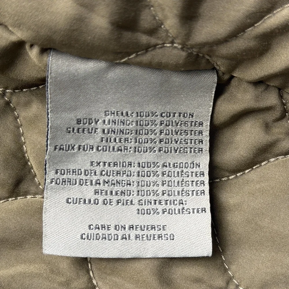 Levi's Jacket Mens Small Brown Canvas Sherpa Collar Quilted Lined Workwear Warm‎